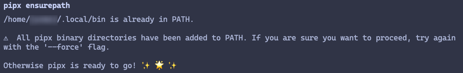 pipx ensurepath